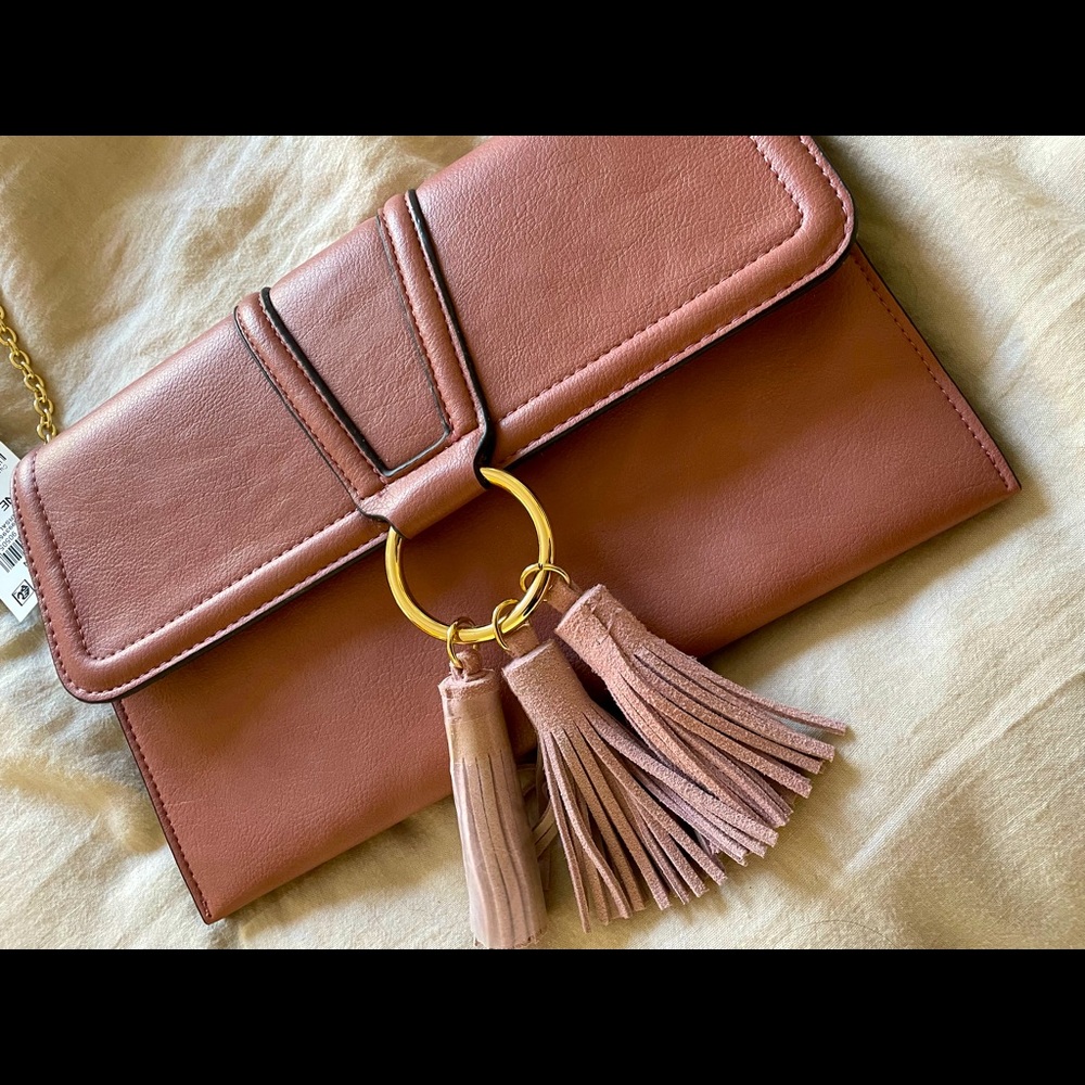 INC shoulder bag blush and gold